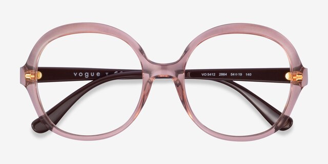 Vogue Eyewear VO5412 Transparent Pink PlasticEyeglass Frames from EyeBuyDirect, Closed View
