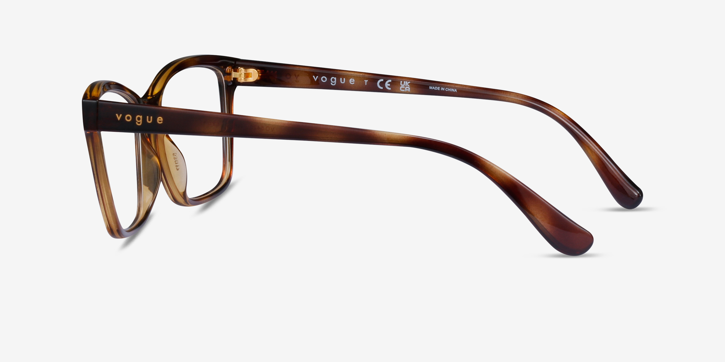 Vogue Eyewear VO5420 Rectangle Dark Havana Frame Glasses For Women