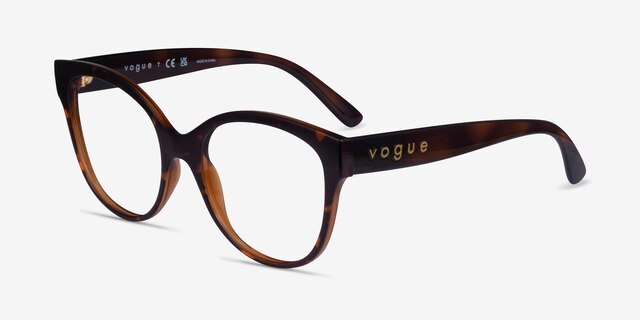 Vogue Eyewear VO5421 Tortoise PlasticEyeglass Frames from EyeBuyDirect, Angle View