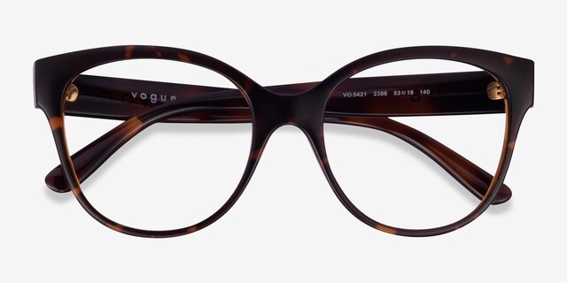 Vogue Eyewear VO5421 Tortoise PlasticEyeglass Frames from EyeBuyDirect, Closed View