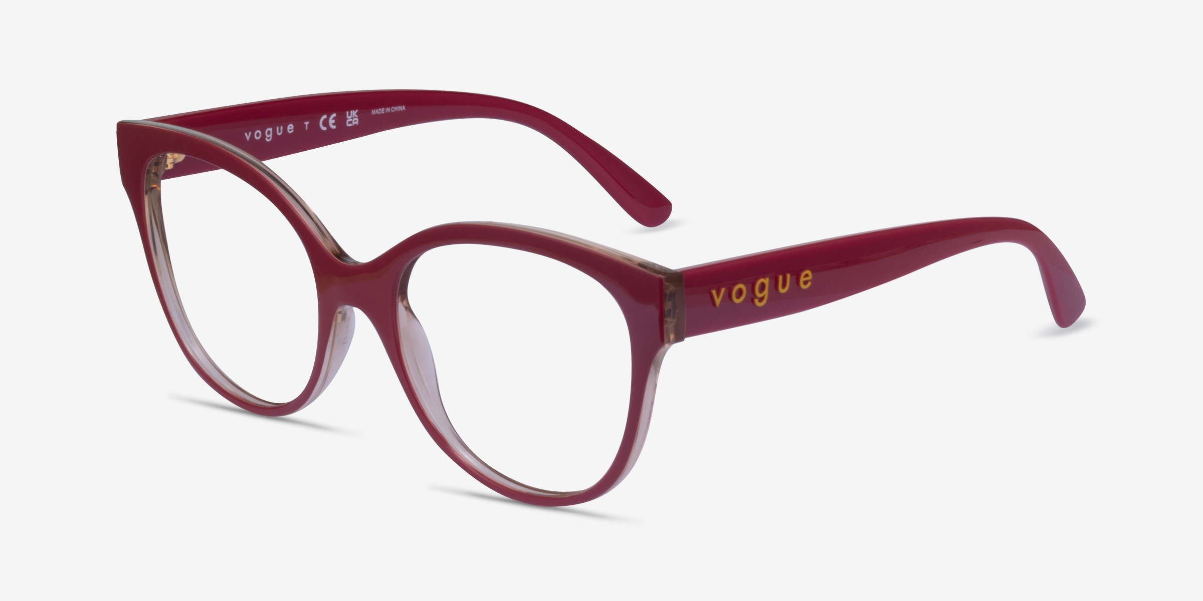 Vogue Eyewear VO5421 Round Red Frame Glasses For Women Eyebuydirect