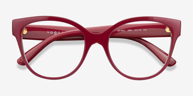 Vogue Eyewear VO5421 Red PlasticEyeglass Frames from EyeBuyDirect, Closed View