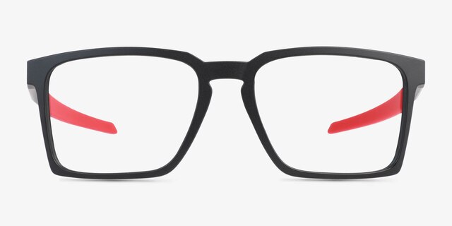 Oakley Exchange Satin Black PlasticEyeglass Frames from EyeBuyDirect, Front View