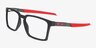 Oakley Exchange Satin Black PlasticEyeglass Frames from EyeBuyDirect, Angle View