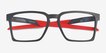 Oakley Exchange Satin Black PlasticEyeglass Frames from EyeBuyDirect, Closed View
