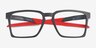 Oakley Exchange Satin Black PlasticEyeglass Frames from EyeBuyDirect, Closed View