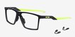 Oakley Futurity Satin Gray Smoke PlasticEyeglass Frames from EyeBuyDirect, Angle View