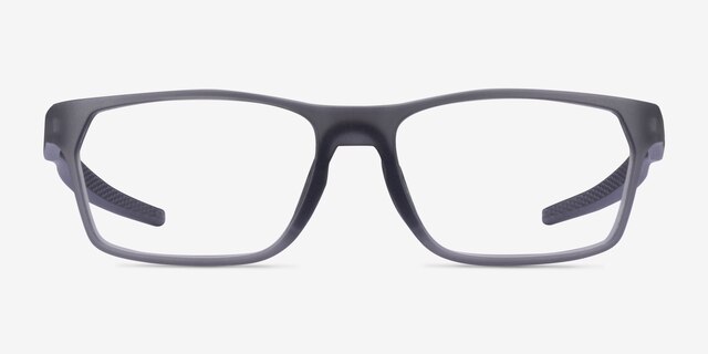 Oakley Hex Jector Satin Gray Smoke PlasticEyeglass Frames from EyeBuyDirect, Front View