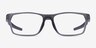 Oakley Hex Jector Satin Gray Smoke PlasticEyeglass Frames from EyeBuyDirect, Front View