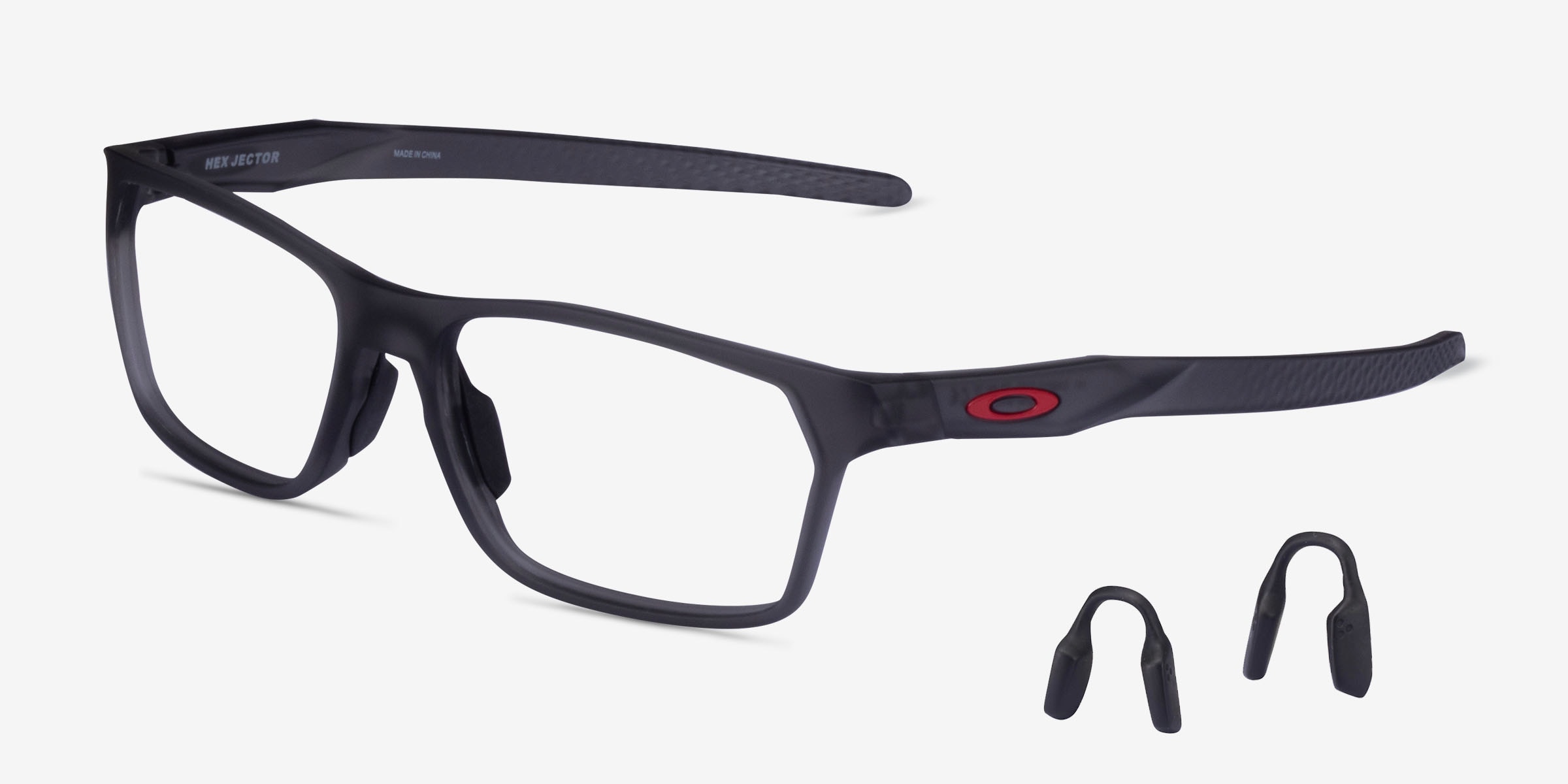 Oakley Hex Jector - Rectangle Satin Black Frame Glasses For Men