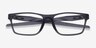 Oakley Hex Jector Satin Gray Smoke PlasticEyeglass Frames from EyeBuyDirect, Closed View