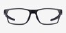 Oakley Hex Jector Satin Black PlasticEyeglass Frames from EyeBuyDirect, Front View