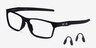 Oakley Hex Jector Satin Black PlasticEyeglass Frames from EyeBuyDirect, Angle View