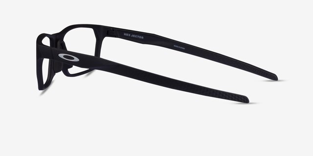 Oakley Hex Jector Satin Black PlasticEyeglass Frames from EyeBuyDirect, Side View