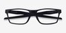 Oakley Hex Jector Satin Black PlasticEyeglass Frames from EyeBuyDirect, Closed View