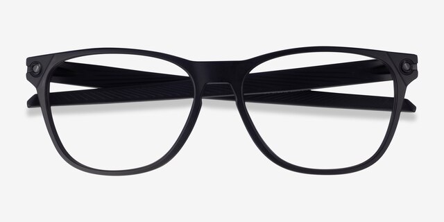 Oakley Ojector Rx Satin Black PlastiqueMontures de lunettes de vue d'EyeBuyDirect, Vue Rapprochée