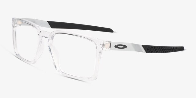 Oakley Exchange Polished Clear PlasticEyeglass Frames from EyeBuyDirect, Angle View