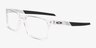 Oakley Exchange Polished Clear PlasticEyeglass Frames from EyeBuyDirect, Angle View