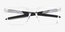 Oakley Exchange Polished Clear PlasticEyeglass Frames from EyeBuyDirect, Closed View