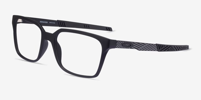 Oakley Dehaven Satin Black PlasticEyeglass Frames from EyeBuyDirect, Angle View