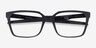 Oakley Dehaven Satin Black PlasticEyeglass Frames from EyeBuyDirect, Closed View