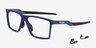 Oakley Futurity Universe Blue PlasticEyeglass Frames from EyeBuyDirect, Angle View