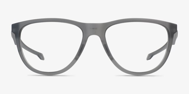 Oakley Admission Satin Gray Smoke PlasticEyeglass Frames from EyeBuyDirect, Front View