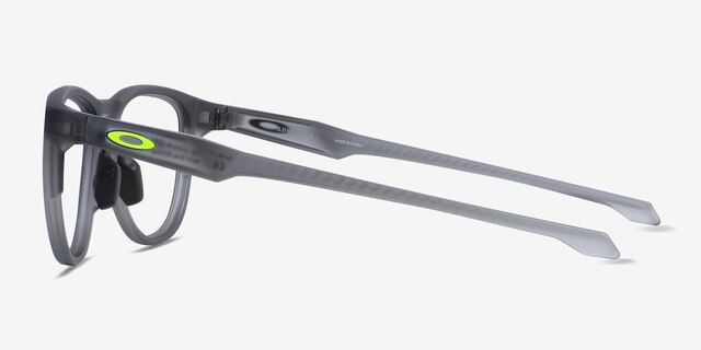 Oakley Admission Satin Gray Smoke PlasticEyeglass Frames from EyeBuyDirect, Side View