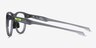 Oakley Admission Satin Gray Smoke PlasticEyeglass Frames from EyeBuyDirect, Side View