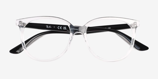 Ray-Ban RB4378V Transparent PlastiqueMontures de lunettes de vue d'EyeBuyDirect, Vue Rapprochée