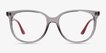 Ray-Ban RB4378V Transparent Gray PlasticEyeglass Frames from EyeBuyDirect, Front View
