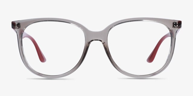 Ray-Ban RB4378V Transparent Gray PlasticEyeglass Frames from EyeBuyDirect, Front View