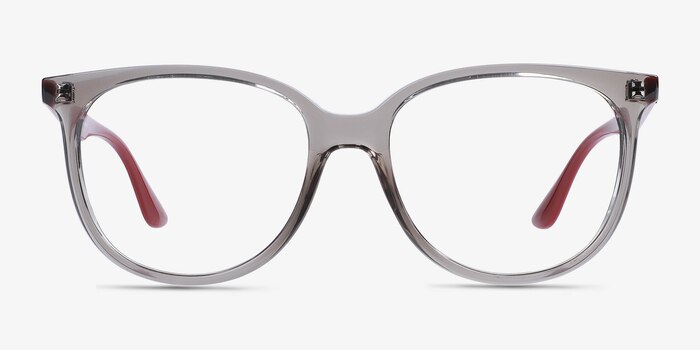 Ray-Ban RB4378V Transparent Gray Plastic Eyeglass Frames from EyeBuyDirect