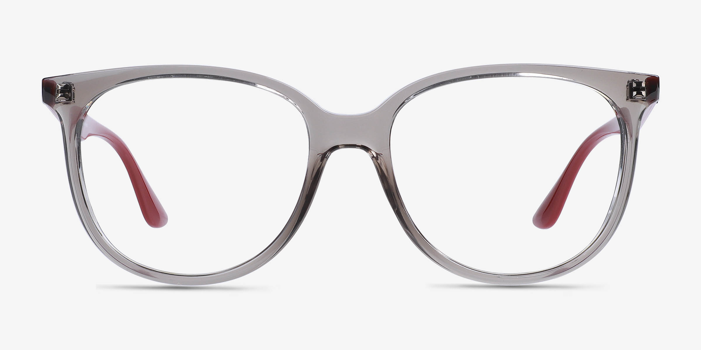 RayBan RB4378V Round Transparent Gray Frame Eyeglasses Eyebuydirect