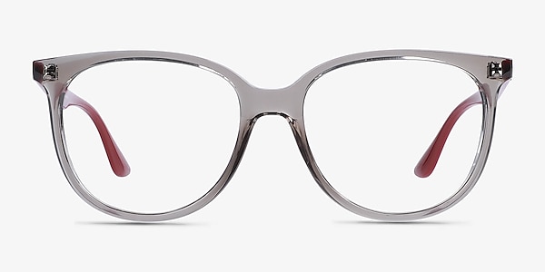 Ray-Ban RB4378V Transparent Gray Plastic Eyeglass Frames