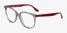 Ray-Ban RB4378V Transparent Gray PlasticEyeglass Frames from EyeBuyDirect, Angle View