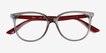 Ray-Ban RB4378V Transparent Gray PlasticEyeglass Frames from EyeBuyDirect, Closed View