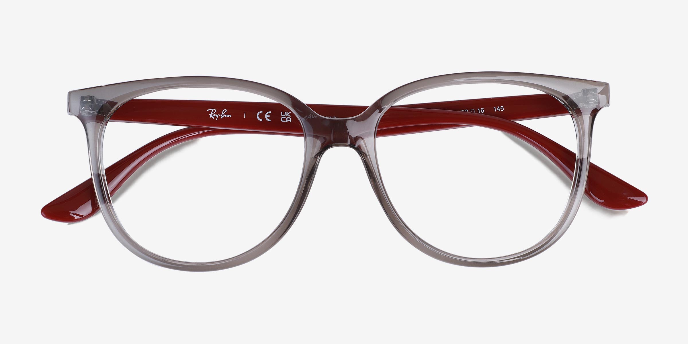 RayBan RB4378V Round Transparent Gray Frame Eyeglasses