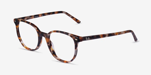 Ray-Ban RB5397 Elliot Brown Gray Tortoise AcetateEyeglass Frames from EyeBuyDirect, Angle View