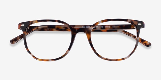 Ray-Ban RB5397 Elliot Brown Gray Tortoise AcetateEyeglass Frames from EyeBuyDirect, Closed View