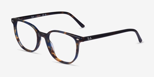 Ray-Ban RB5397 Elliot Yellow Blue Tortoise AcetateEyeglass Frames from EyeBuyDirect, Angle View