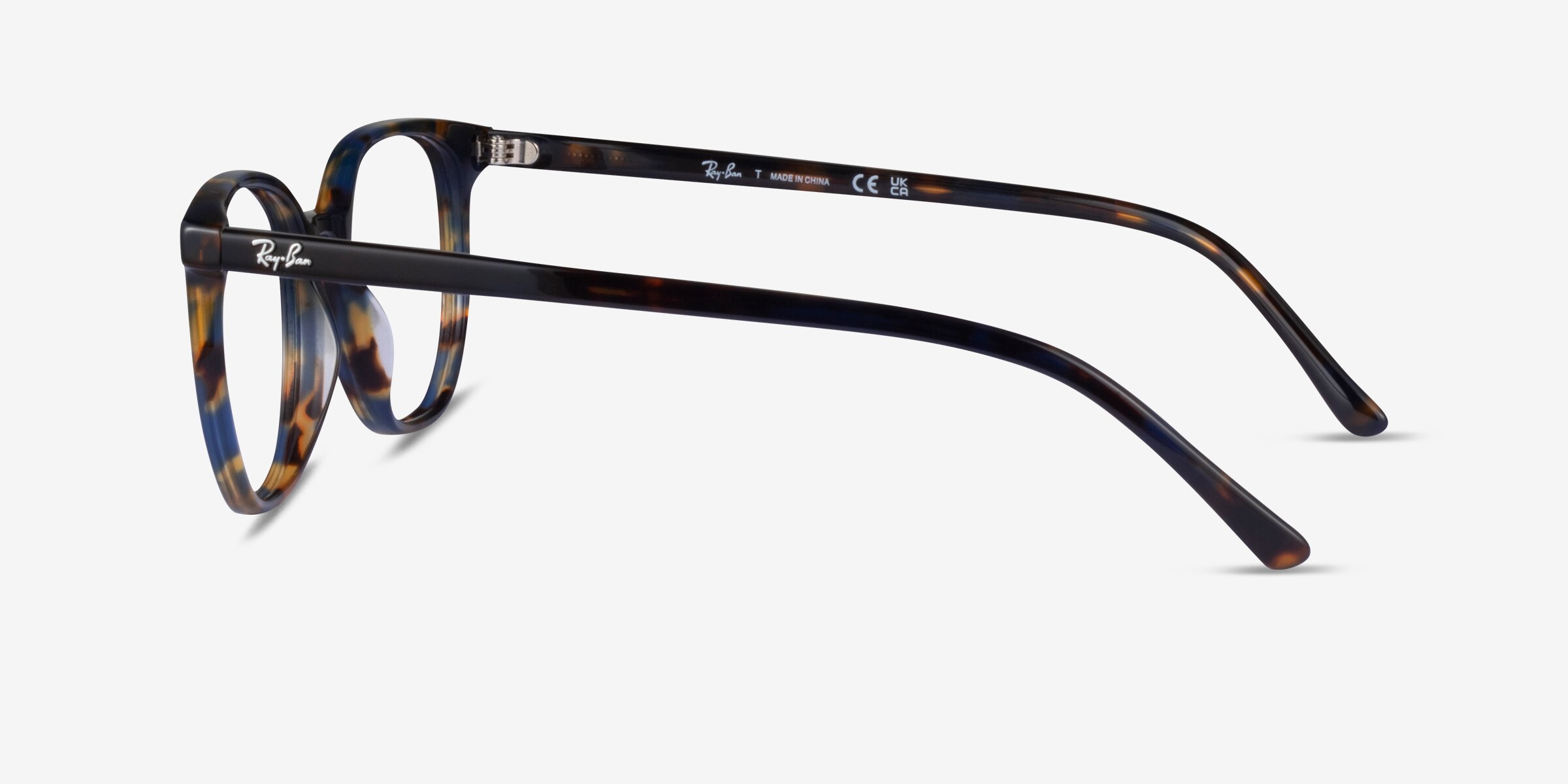 Ray-Ban RB5397 Elliot - Oval Yellow Blue Tortoise Frame Eyeglasses