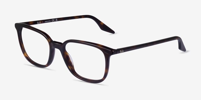 Ray-Ban RB5406 Tortoise AcetateEyeglass Frames from EyeBuyDirect, Angle View