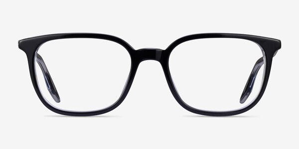 Ray-Ban RB5406 Black On Transparent Acetate Eyeglass Frames