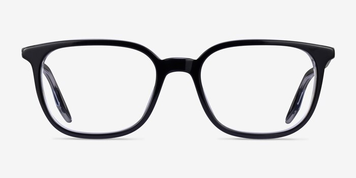 Ray-Ban RB5406 Black On Transparent Acetate Eyeglass Frames from EyeBuyDirect