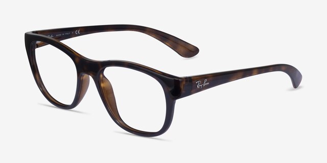 Ray-Ban RB7191 Tortoise PlasticEyeglass Frames from EyeBuyDirect, Angle View