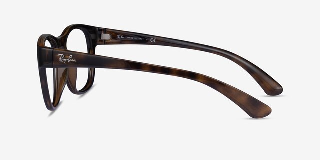 Ray-Ban RB7191 Tortoise PlasticEyeglass Frames from EyeBuyDirect, Side View