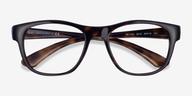 Ray-Ban RB7191 Tortoise PlasticEyeglass Frames from EyeBuyDirect, Closed View