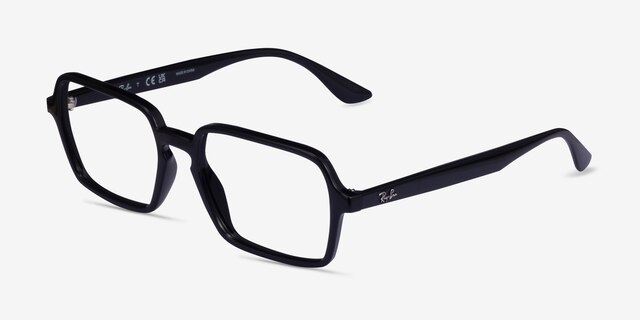 Ray-Ban RB7198 Black PlasticEyeglass Frames from EyeBuyDirect, Angle View