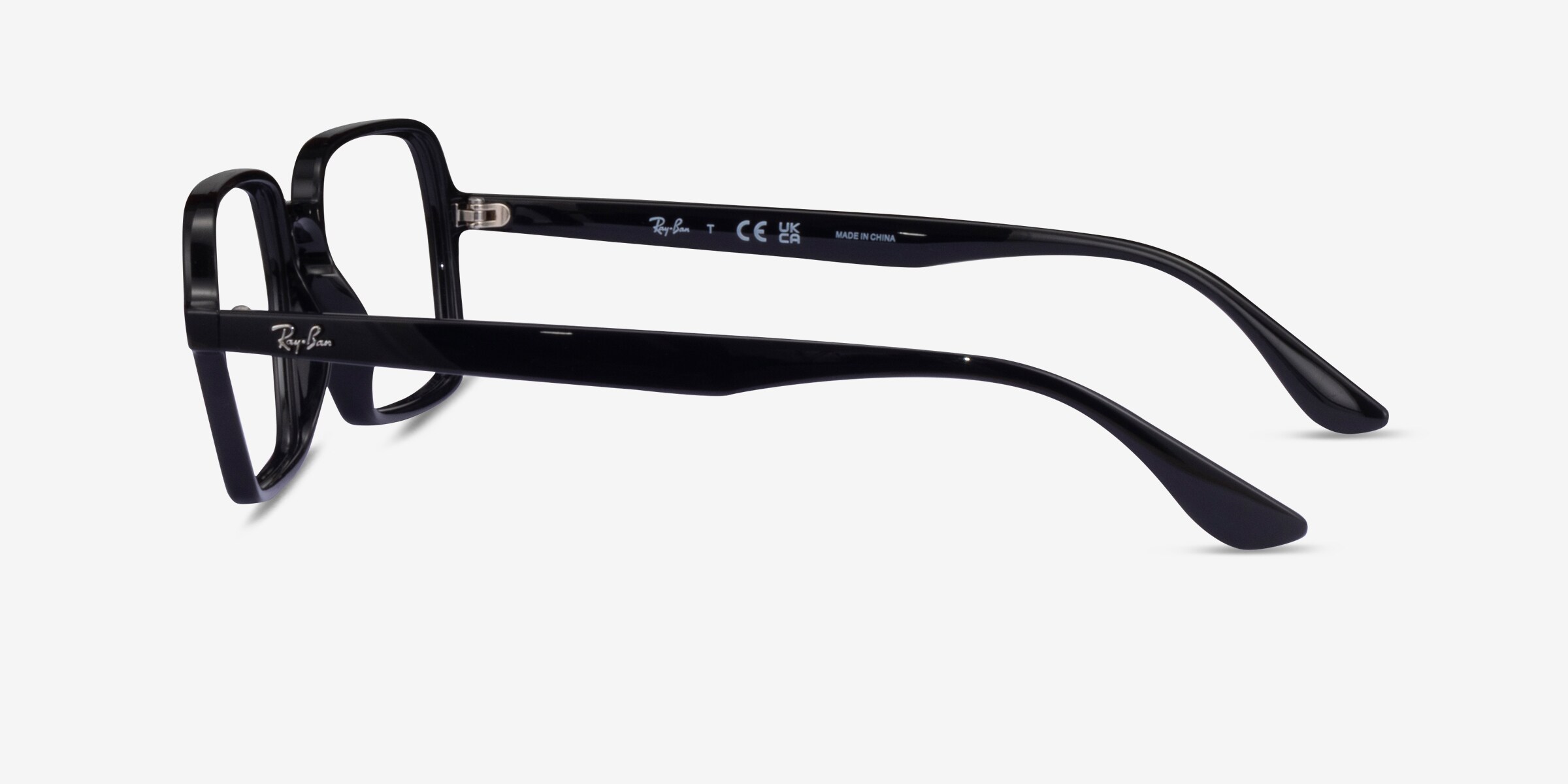 Ray-Ban RB7198 - Rectangle Black Frame Eyeglasses | Eyebuydirect